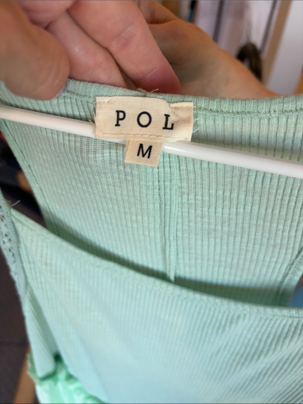 POL Mint Ribbed Racerback Maxi in Light Mint - Picture 2 of 4